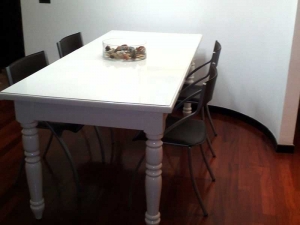 tavolo laccato bianco